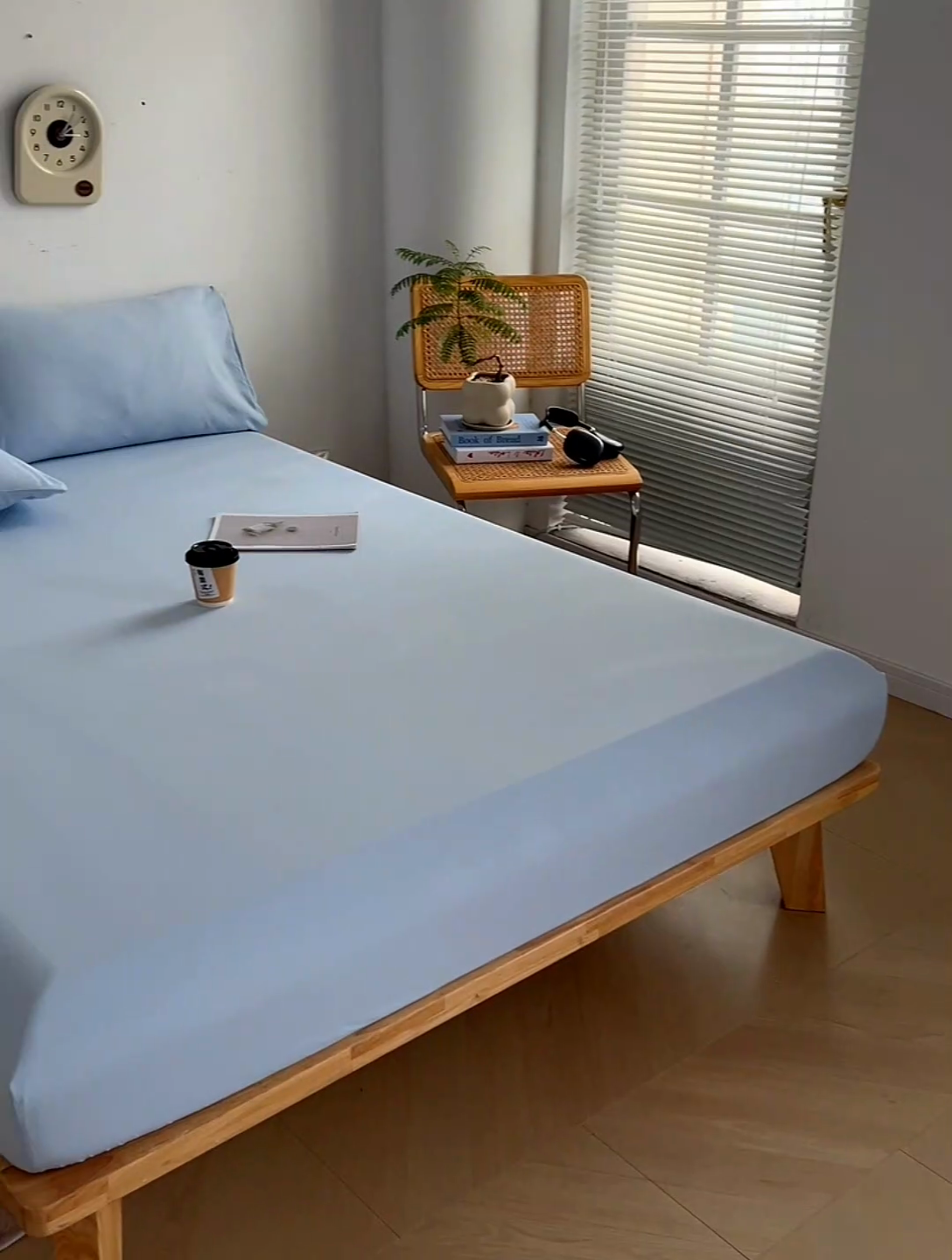 91家纺网 家纺一手货源 找家纺 （总）贝拉梦家纺 2024新款超柔水洗棉纯色简约单品床笠枕套