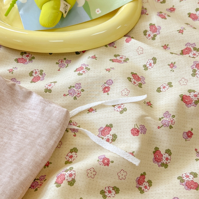 91家纺网 家纺一手货源 找家纺 绵庭家纺 2024新款全棉印花套件系列四件套 细微语