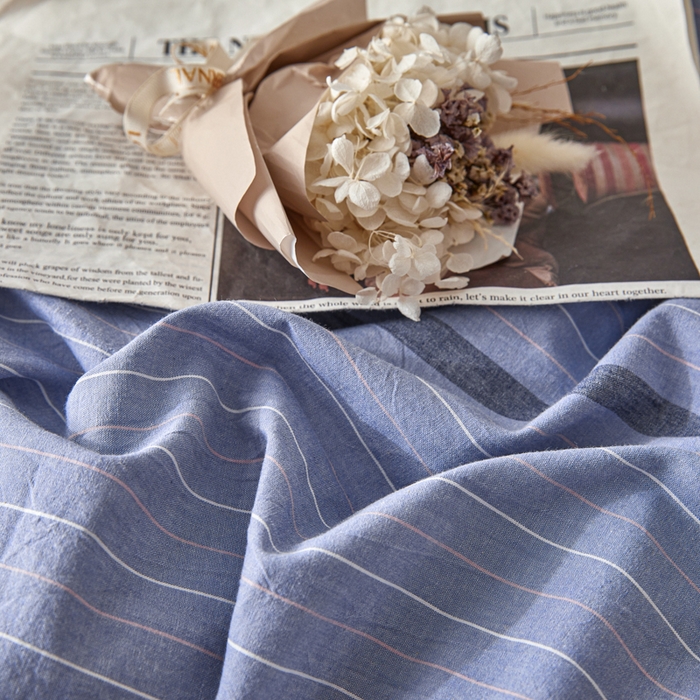 91家纺网 家纺一手货源 找家纺 2025新款全棉色织水洗棉四件套被套三件套系列 格林兰