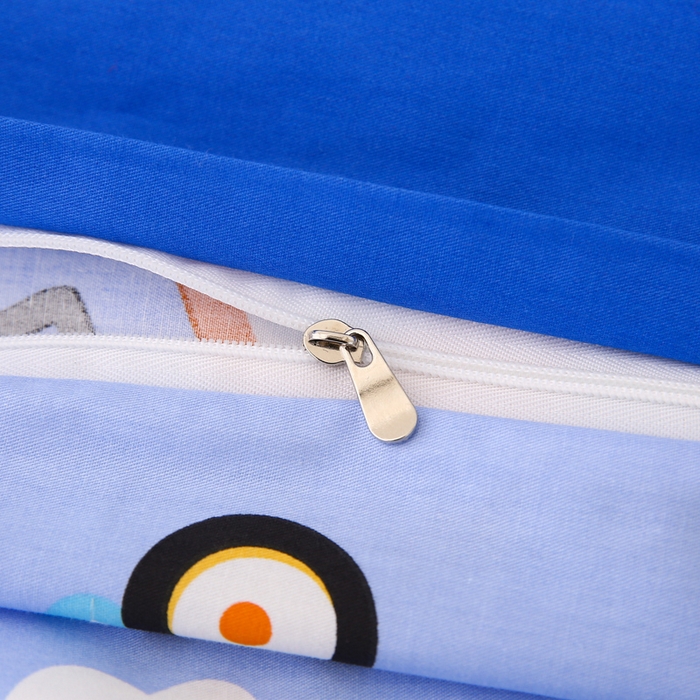 91家纺网 家纺一手货源 找家纺 鱼宝 2025新款全棉幼儿园套件 开心挖机