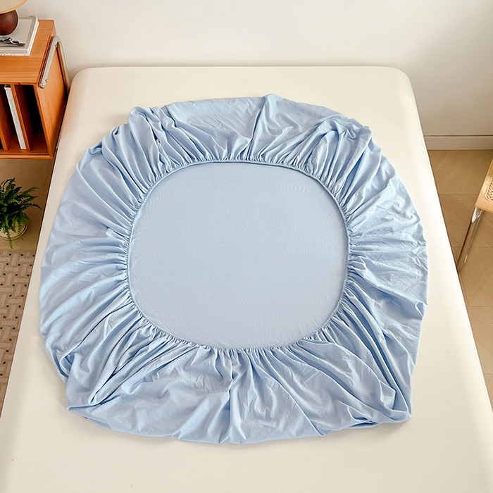 91家纺网 家纺一手货源 找家纺 （总）贝拉梦家纺 2024新款超柔水洗棉纯色简约单品床笠枕套