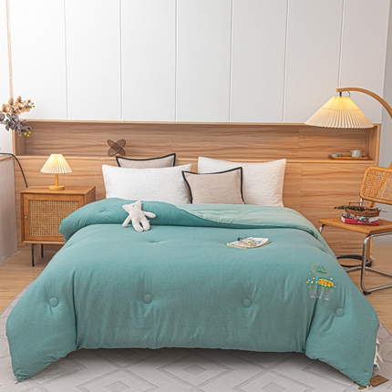 91家纺网 家纺一手货源 找家纺 （总）好欣怡 2025新款泡泡棉无染大豆被子被芯