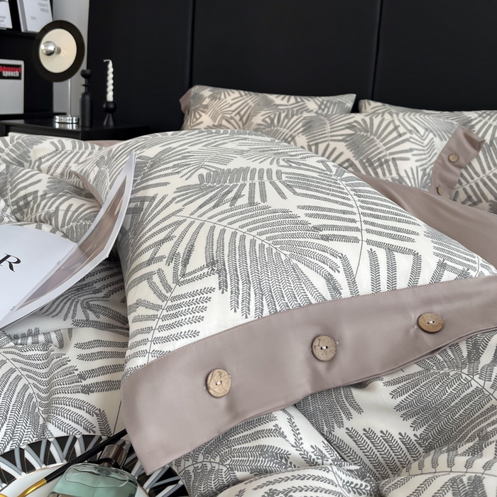 91家纺网 家纺一手货源 找家纺 艾迪尚家纺 2025新款柔丝茸磨毛印花纽扣款四件套 送吊牌奈雪