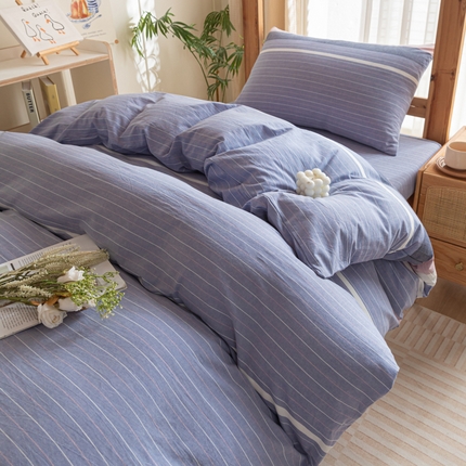 2025新款全棉水洗棉被套纯棉单双人宿舍学生-可配3件套 格林兰