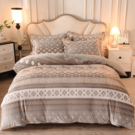 91家纺网 家纺一手货源 找家纺 （总）磨毛世家家纺 2025高克重防静电水晶绒雕花绒四件套宝宝绒