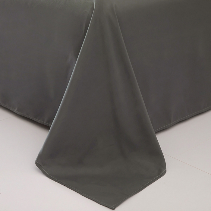 91家纺网 家纺一手货源 找家纺 梦莱家纺 2024新款亲肤磨毛纯色拼色轻奢系列四件套 粉+深灰