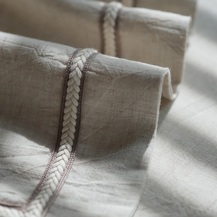 91家纺网 家纺一手货源 找家纺 2024新款天丝麻工艺款四件套-麦穗 麦穗麻本