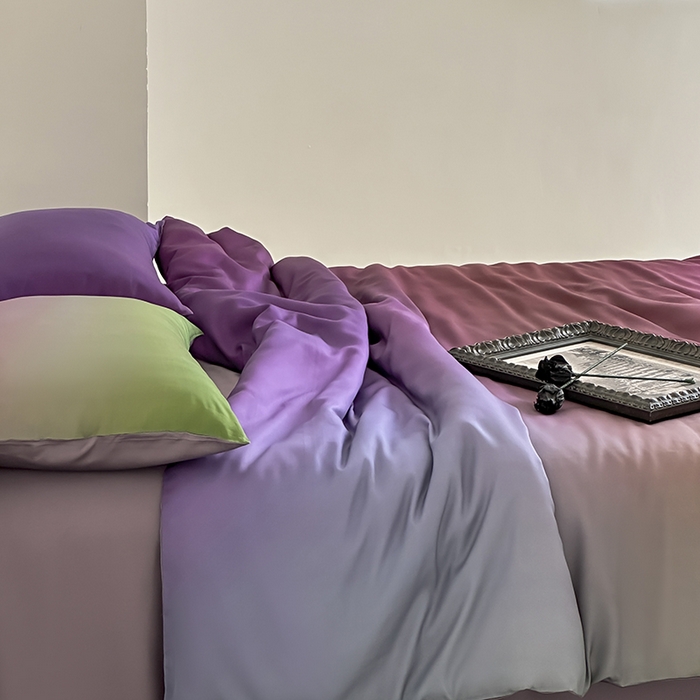 91家纺网 家纺一手货源 找家纺 2024新款60支兰精天丝数码印花四件套 镜花水月