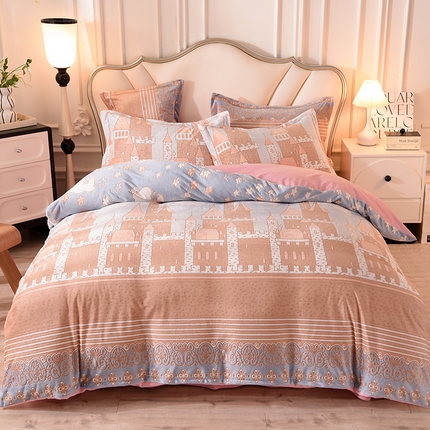 91家纺网 家纺一手货源 找家纺 （总）磨毛世家家纺 2025高克重防静电水晶绒雕花绒四件套宝宝绒