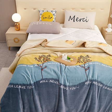 91家纺网 家纺一手货源 找家纺 （总）悦织湾家纺 2025新款仿兔毛绒托斯仿兔毛绒毛毯纯色印花牛奶绒休闲盖毯午睡小毯子