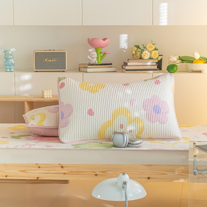 91家纺网 家纺一手货源 找家纺 X猫先生  2024新款小清新印花全棉床盖学生床盖套件-跑量款 10贝利花都