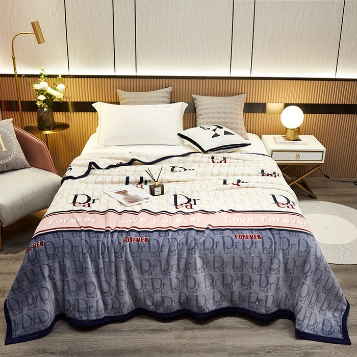 91家纺网 家纺一手货源 找家纺 悦织湾家纺 2025新款加厚云貂绒双面毛毯盖毯 迪卡侬