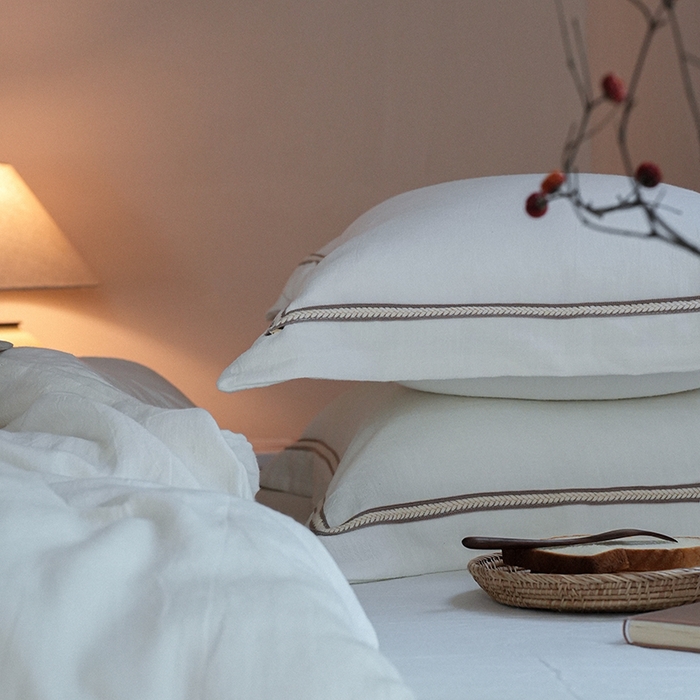 91家纺网 家纺一手货源 找家纺 2024新款天丝麻工艺款四件套-麦穗 麦穗本白