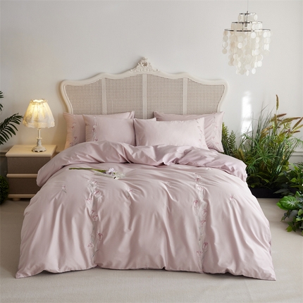 91家纺网 家纺一手货源 找家纺 （总）鼎飞家纺 2024新款全棉新疆长绒棉四件套-花知韵