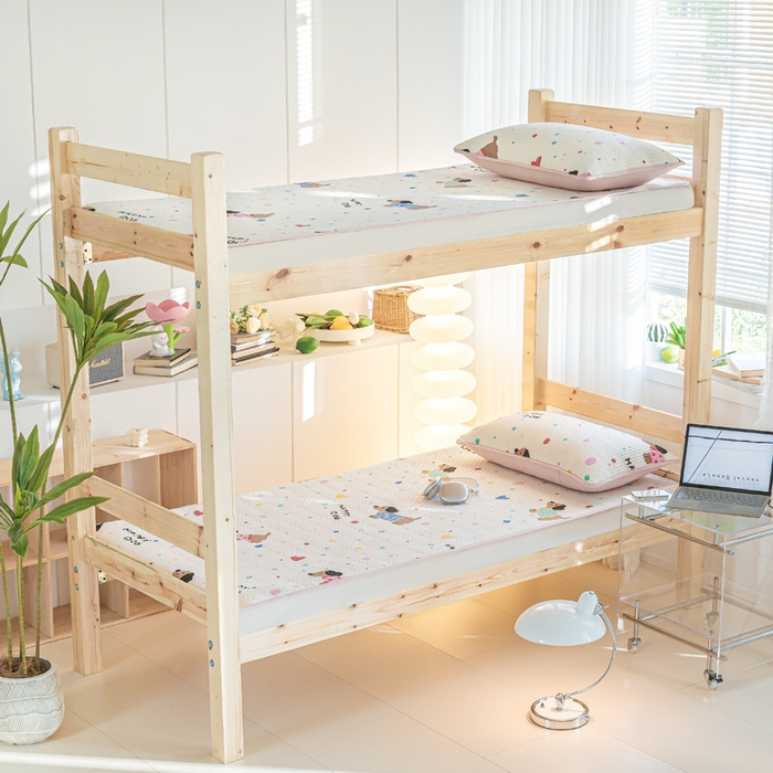 91家纺网 家纺一手货源 找家纺 X猫先生  2024新款小清新印花全棉床盖学生床盖套件-跑量款 1甜心汪星人