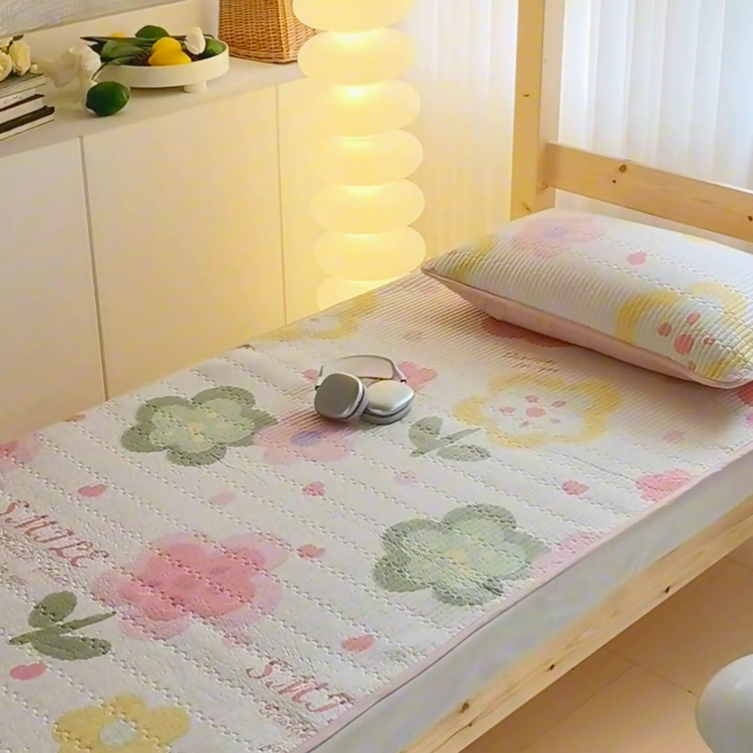 91家纺网 家纺一手货源 找家纺 X猫先生  2024新款小清新印花全棉床盖学生床盖套件-跑量款 10贝利花都