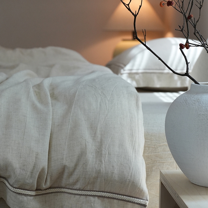 91家纺网 家纺一手货源 找家纺 2024新款天丝麻工艺款四件套-麦穗 麦穗麻本