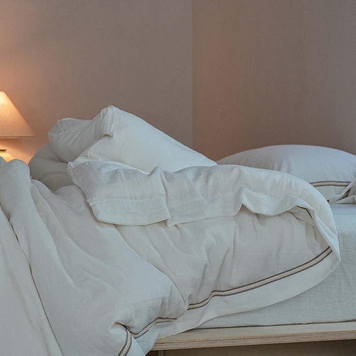 91家纺网 家纺一手货源 找家纺 2024新款天丝麻工艺款四件套-麦穗 麦穗本白