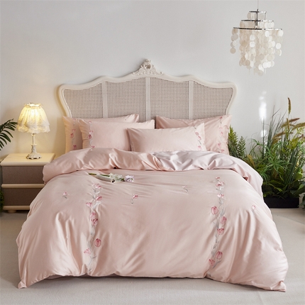 91家纺网 家纺一手货源 找家纺 （总）鼎飞家纺 2024新款全棉新疆长绒棉四件套-花知韵