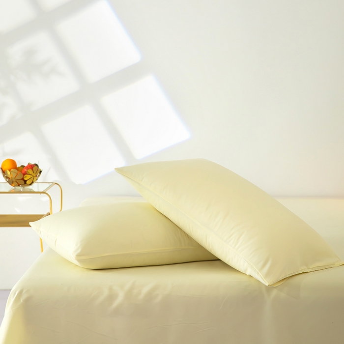 91家纺网 家纺一手货源 找家纺 梦莱家纺 2024新款亲肤磨毛纯色拼色轻奢系列四件套 米黄