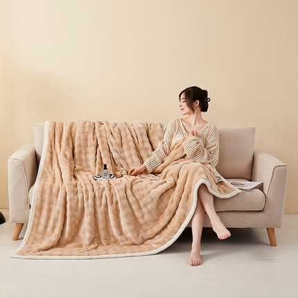 91家纺网 家纺一手货源 找家纺 （总）坦客毯业 2025新款外贸跨境电商 托斯卡纳兔毛绒毛毯