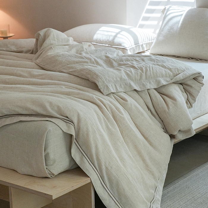 91家纺网 家纺一手货源 找家纺 2024新款天丝麻工艺款四件套-麦穗 麦穗麻本