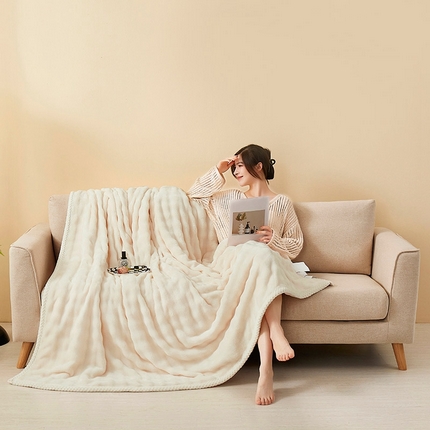 91家纺网 家纺一手货源 找家纺 （总）坦客毯业 2025新款外贸跨境电商 托斯卡纳兔毛绒毛毯