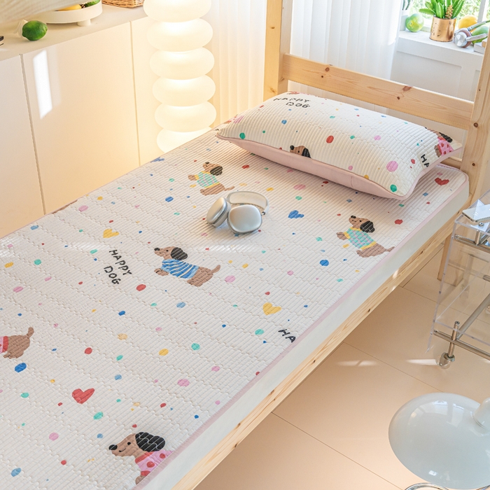 91家纺网 家纺一手货源 找家纺 X猫先生  2024新款小清新印花全棉床盖学生床盖套件-跑量款 1甜心汪星人