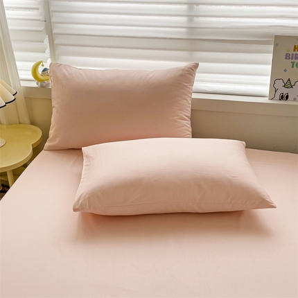 名兮家居 2024新款全棉纯色枕套 荷塘玉
