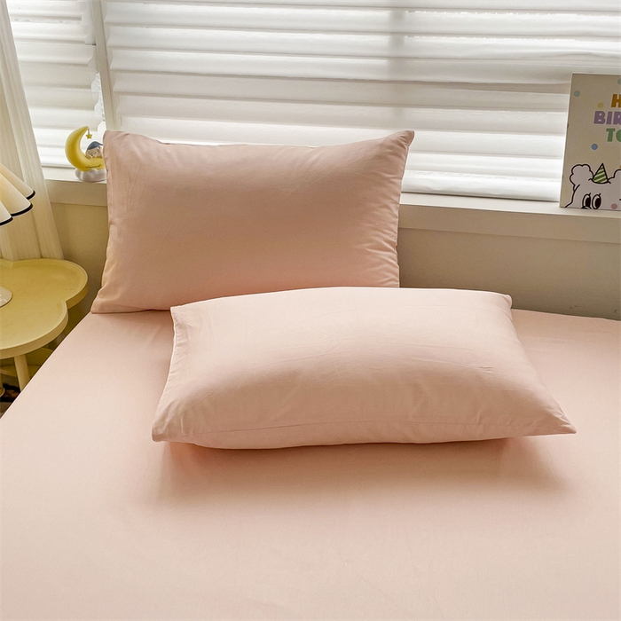 91家纺网 家纺一手货源 找家纺 名兮家居 2024新款全棉纯色枕套 荷塘玉