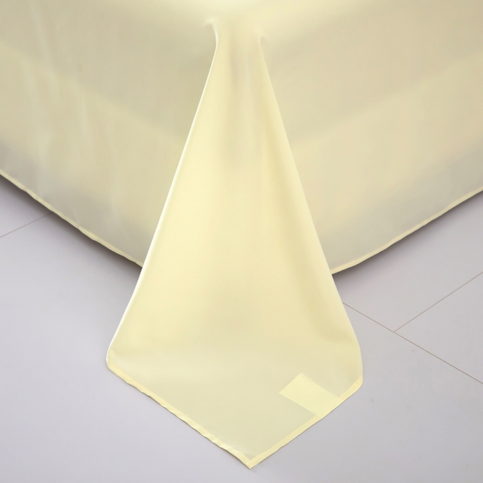 91家纺网 家纺一手货源 找家纺 梦莱家纺 2024新款亲肤磨毛纯色拼色轻奢系列四件套 卡其+米黄