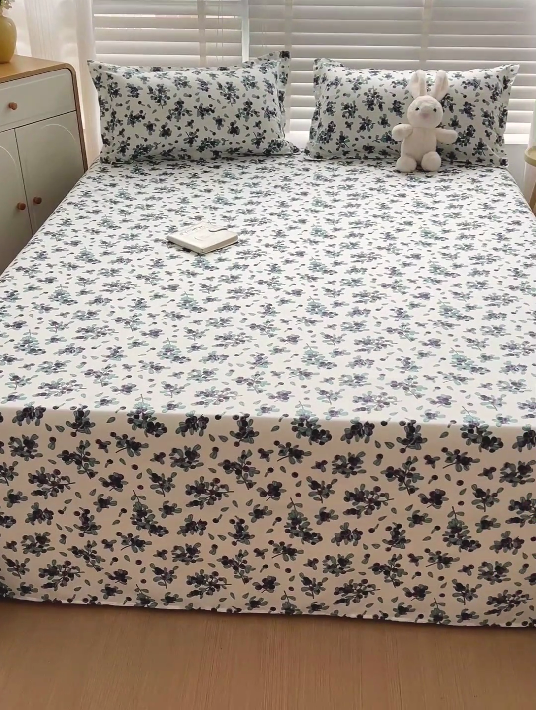 91家纺网 家纺一手货源 找家纺 楠沐家纺  2025新款印花亲肤芦荟棉水洗棉床单系列-床单(第二批) 紫雅