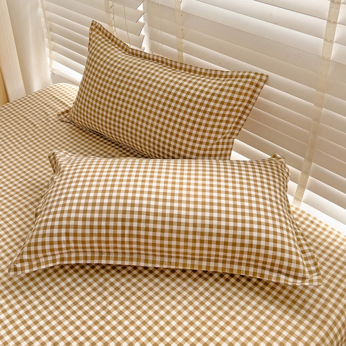 91家纺网 家纺一手货源 找家纺 楠沐家纺  2025新款印花亲肤芦荟棉水洗棉床单系列-床单(第二批) 心动咖