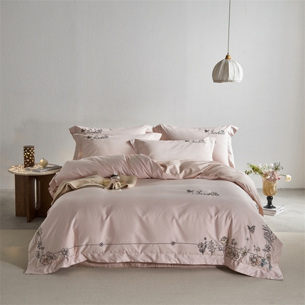 91家纺网 家纺一手货源 找家纺 （总）鼎飞家纺 2024新款全棉新疆长绒棉四件套-蝶恋