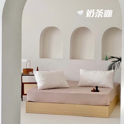 91家纺网 家纺一手货源 找家纺 （总）2024新款全棉斜纹13372夹棉爱心绗缝床笠