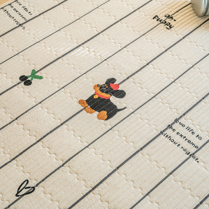 91家纺网 家纺一手货源 找家纺 X猫先生  2024新款小清新印花全棉床盖学生床盖套件-跑量款 2爱神小狗