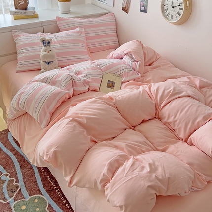 91家纺网 家纺一手货源 找家纺 （总）卡迪熊家纺 2024新款亲肤水洗m学生四件套