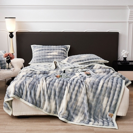 91家纺网 家纺一手货源 找家纺 （总）肖恩毯业 2025新款托斯卡纳兔毛绒毛毯