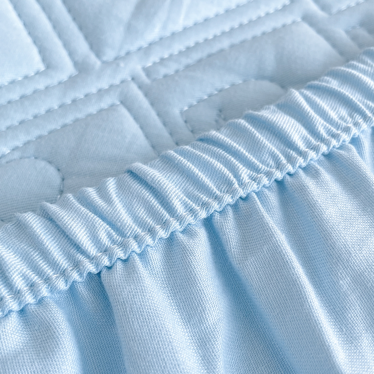 91家纺网 家纺一手货源 找家纺 豪选家纺 2025最新上市秋冬新品爆款国风纯棉新疆棉夹棉床笠四季款   国风-浅蓝