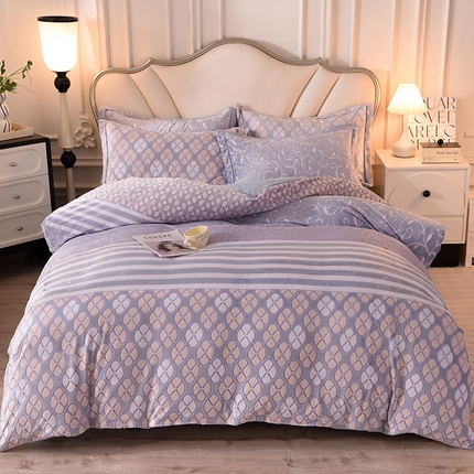 91家纺网 家纺一手货源 找家纺 （总）磨毛世家家纺 2025高克重防静电水晶绒雕花绒四件套宝宝绒