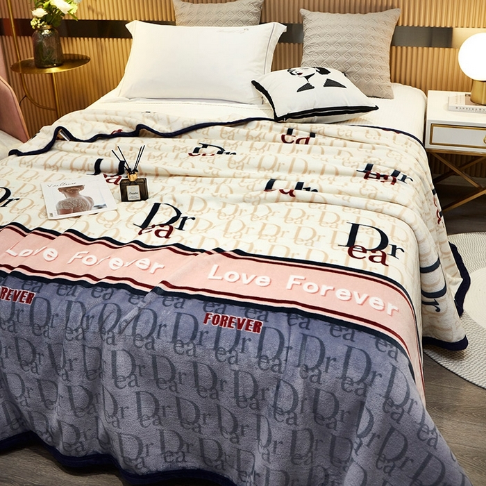 91家纺网 家纺一手货源 找家纺 悦织湾家纺 2025新款加厚云貂绒双面毛毯盖毯 迪卡侬