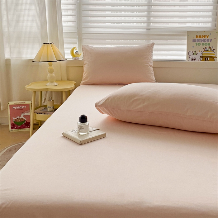 91家纺网 家纺一手货源 找家纺 名兮家居 2024新款全棉纯色枕套 荷塘玉