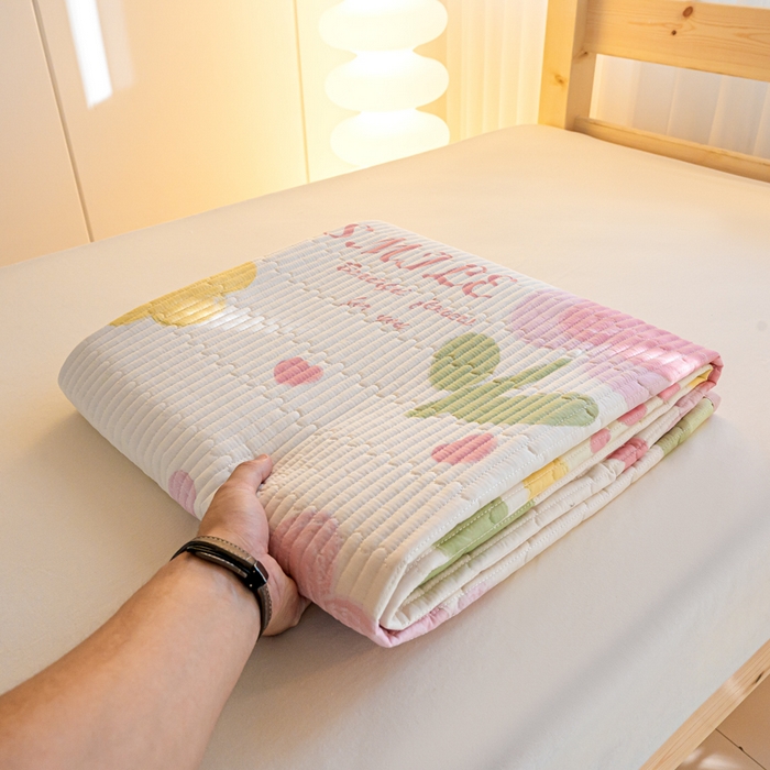 91家纺网 家纺一手货源 找家纺 X猫先生  2024新款小清新印花全棉床盖学生床盖套件-跑量款 10贝利花都