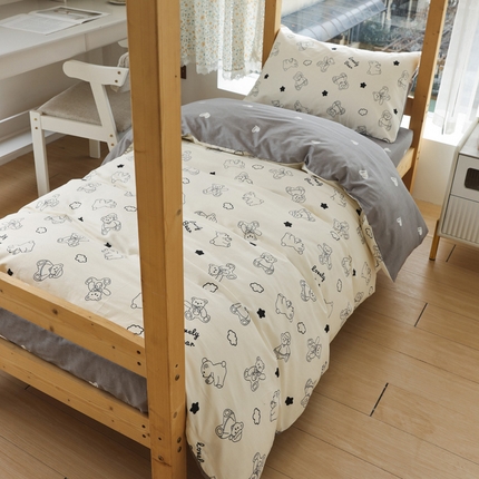 2024新款全棉三件套纯棉学生宿舍上下铺六件套（第一批） 可比熊