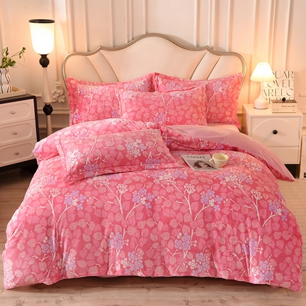 91家纺网 家纺一手货源 找家纺 （总）磨毛世家家纺 2025高克重防静电水晶绒雕花绒四件套宝宝绒