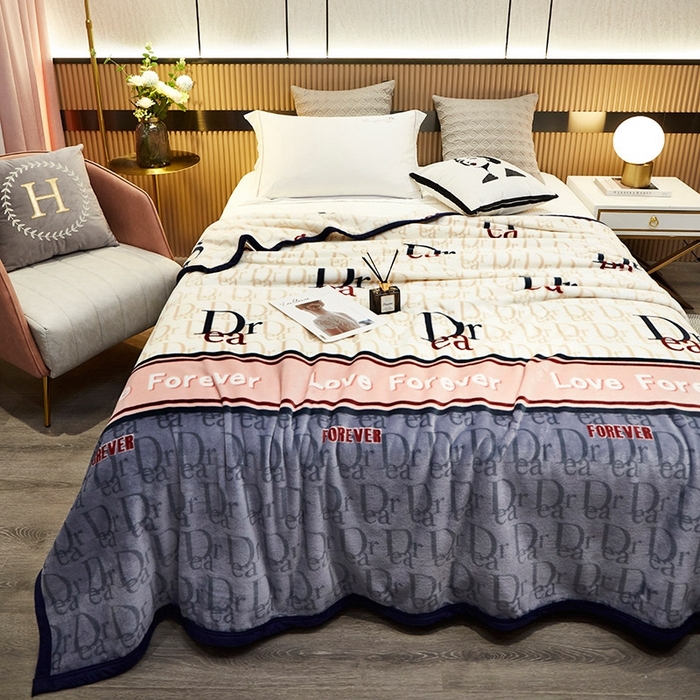 91家纺网 家纺一手货源 找家纺 悦织湾家纺 2025新款加厚云貂绒双面毛毯盖毯 迪卡侬