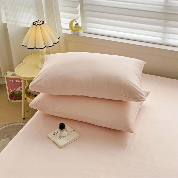 91家纺网 家纺一手货源 找家纺 名兮家居 2024新款全棉纯色枕套 荷塘玉