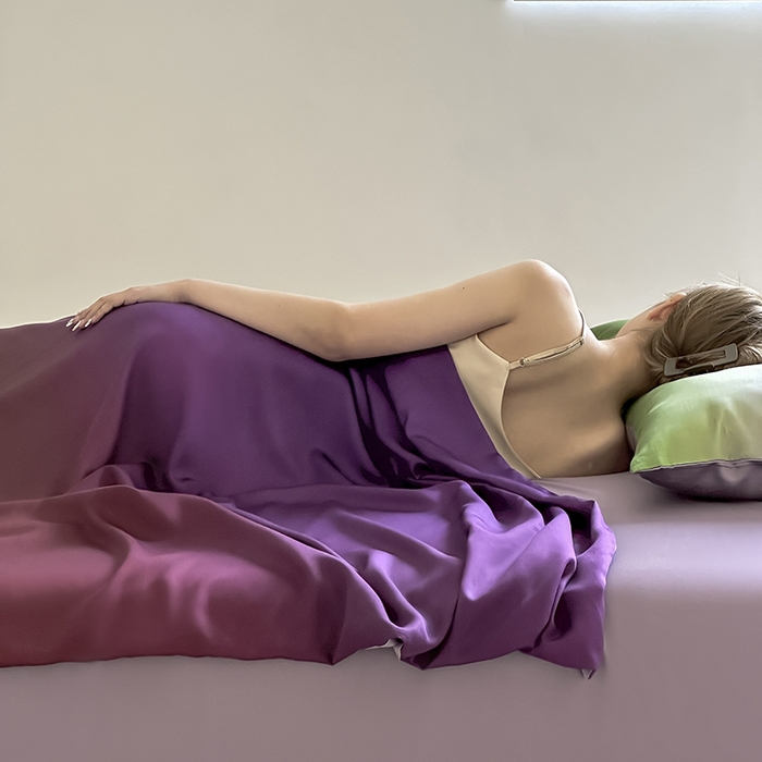 91家纺网 家纺一手货源 找家纺 2024新款60支兰精天丝数码印花四件套 镜花水月