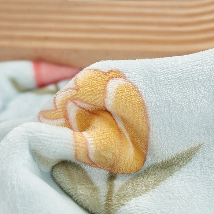 91家纺网 家纺一手货源 找家纺 悦织湾家纺 2025新款加厚云貂绒双面毛毯盖毯 花兔