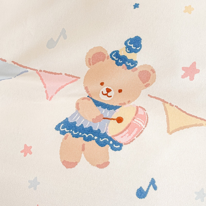 91家纺网 家纺一手货源 找家纺 楠沐家纺 （套件）2025新款亲肤芦荟棉美棉磨毛印花四件套(第二批) 派对熊